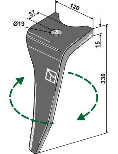 Dent pour herse rotative,...