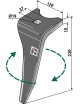 Dent pour herse rotative, modèle droit