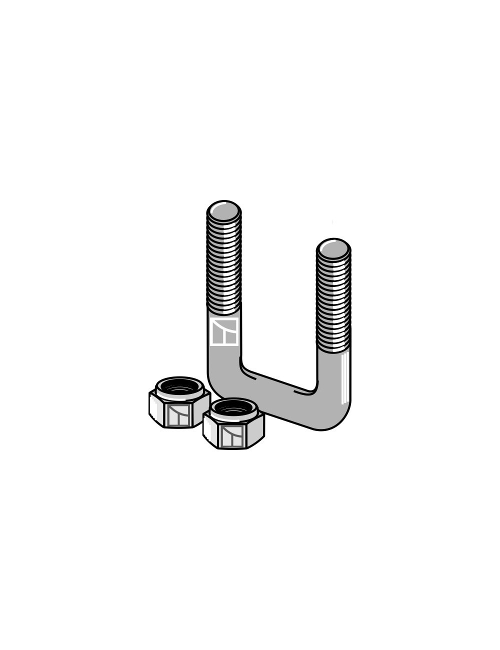 Boulon étrier M12