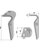 Dent pour herses rotatives, modèle gauche