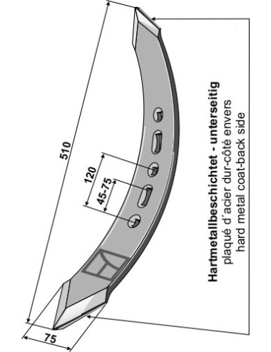 Pointe twist - modèle gauche