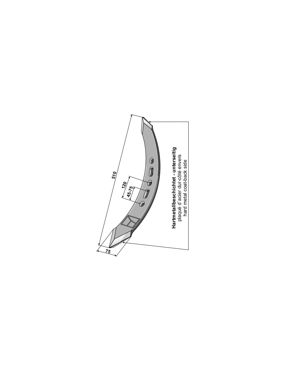 Pointe twist - modèle gauche