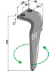 Dent pour herses rotatives, modèle gauche