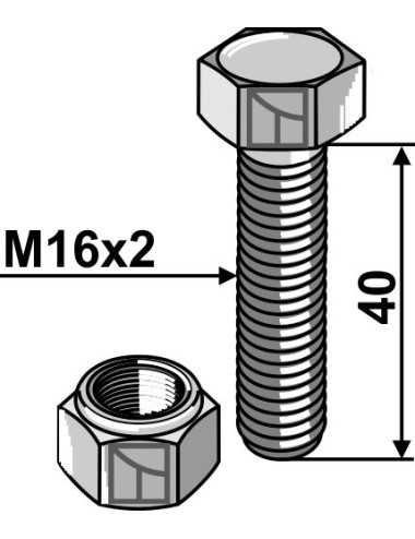 Boulon M16 x 40