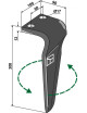 Dent pour herses rotatives, modèle gauche