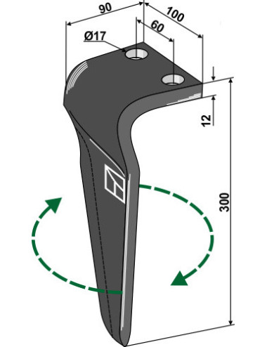 Dent pour herses rotatives,...