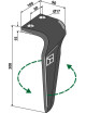 Dent pour herses rotatives, modèle gauche