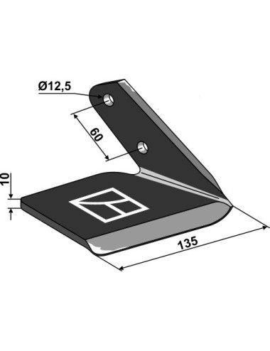 Aileron de rechange - droit