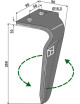 Dent pour herses rotatives, modèle gauche