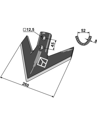 Soc triangulaire 260mm
