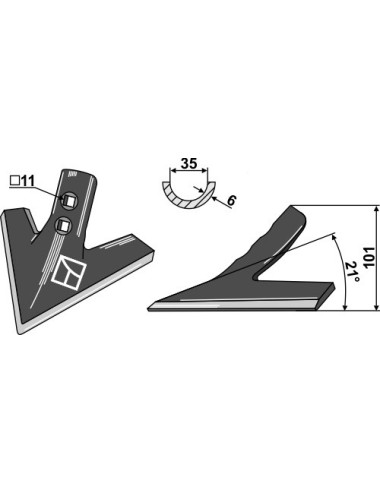 Soc triangulaire 175mm