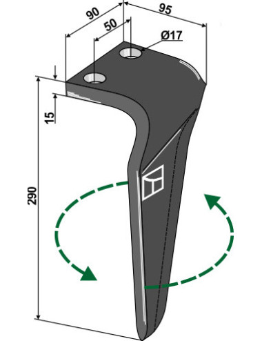 Dent pour herses rotatives,...