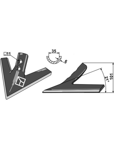 Soc triangulaire 250mm