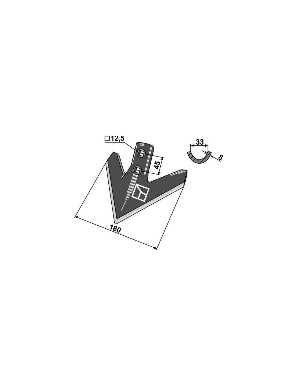 Soc triangulaire 180mm