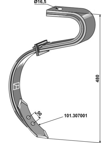 Dent avec soc - 2 1/2 Couche