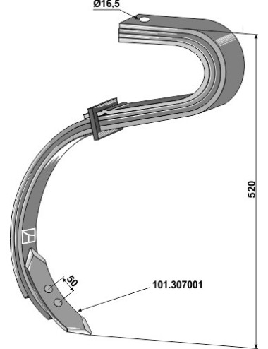 Dent avec soc - 3 1/2 Couche