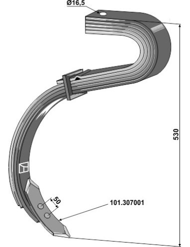 Dent avec soc - 4 1/2 Couche