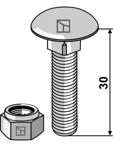 Boulon à tête bombée avec...