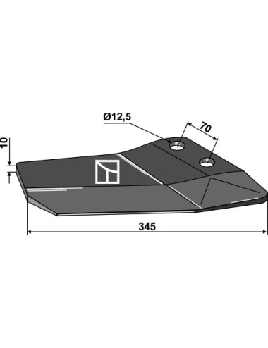 Aileron de rechange - droit