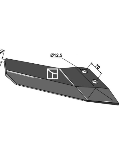 Aileron de rechange - droit