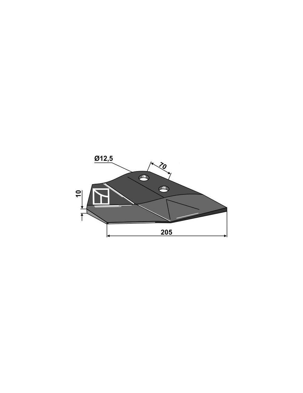 Aileron de rechange - droit