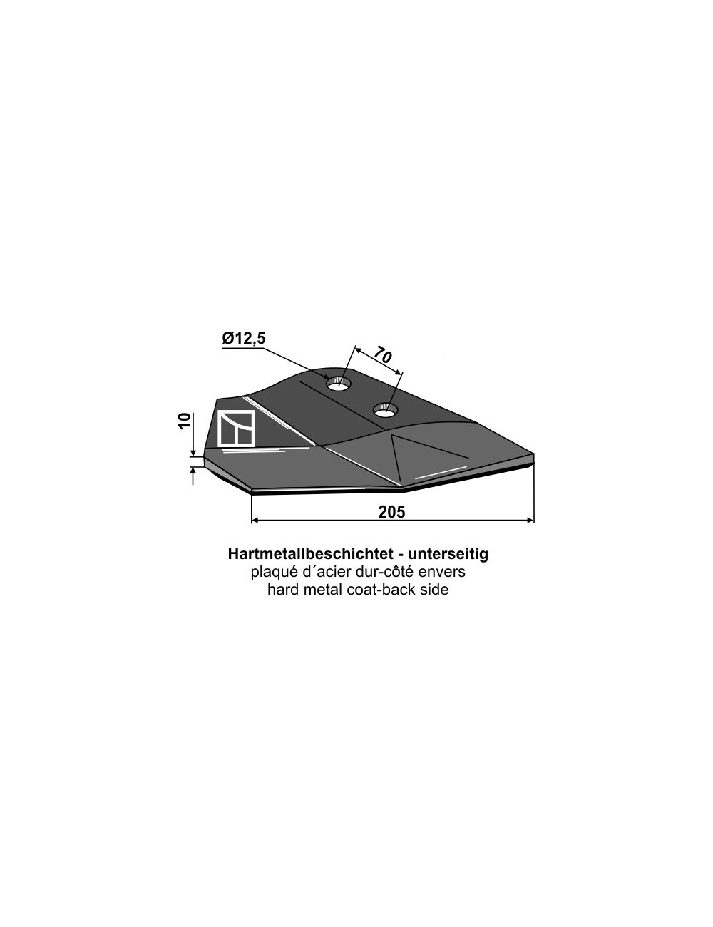 Aileron de rechange - droit