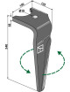 Dent pour herses rotatives, modèle gauche