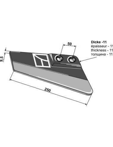 Aileron de rechange - droit