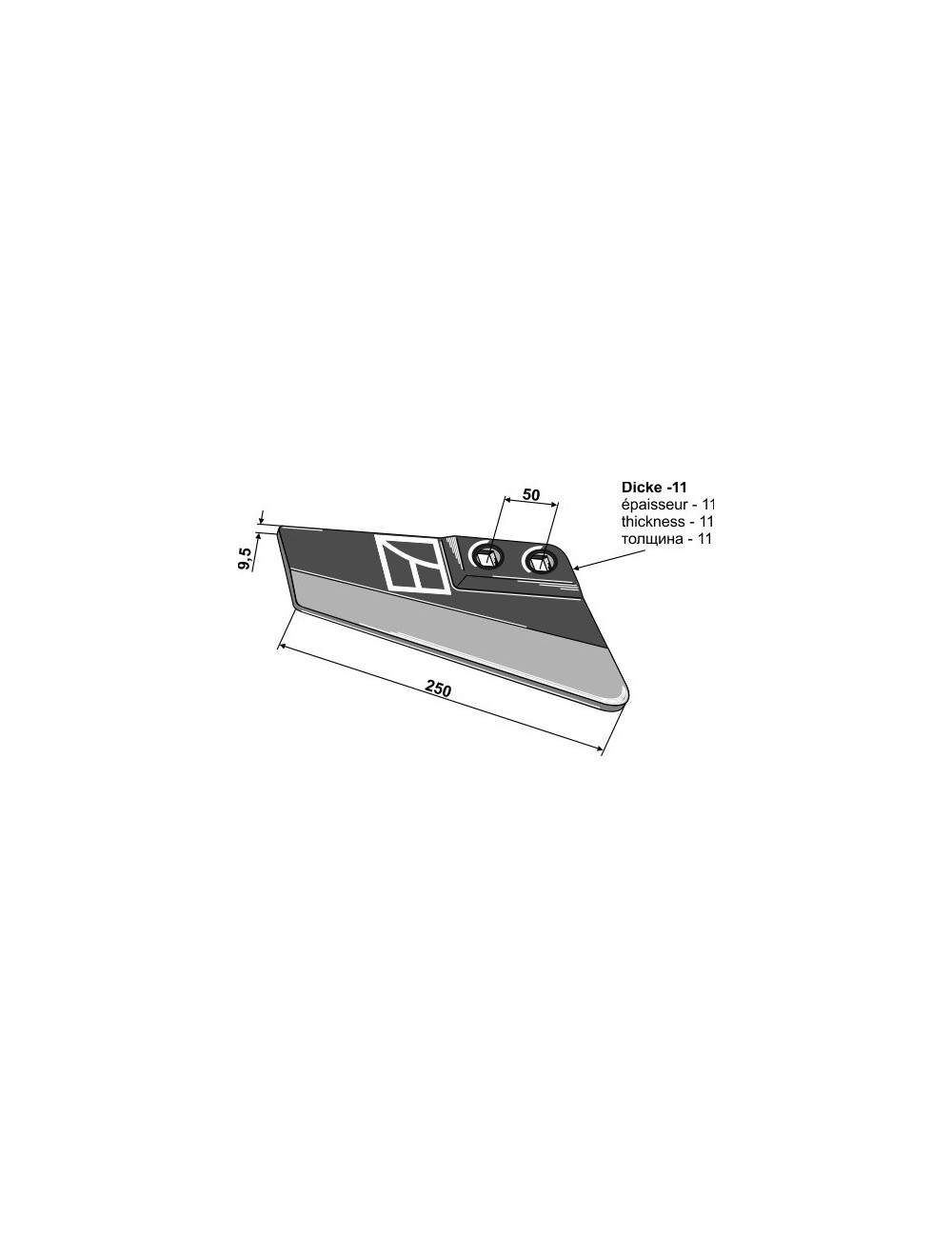 Aileron de rechange - droit