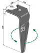Dent pour herses rotatives, modèle gauche