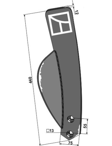 Déflecteur lateral - droit