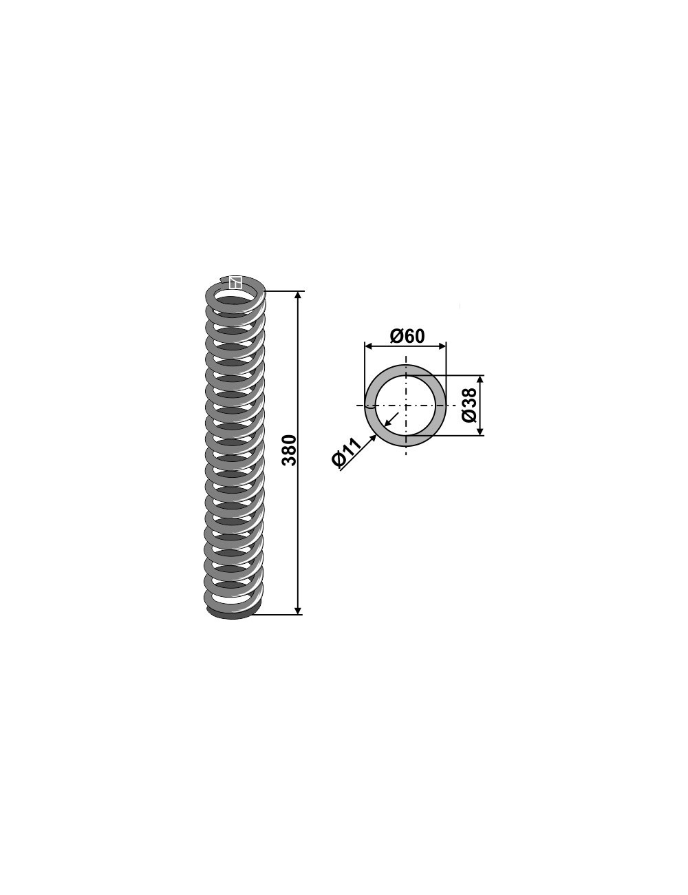 Renfort double spire Ø60