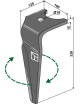 Dent pour herses rotatives, modèle droit
