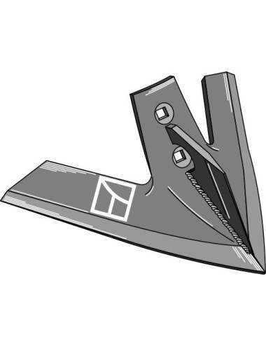 Soc triangulaire avec coutre de découpe