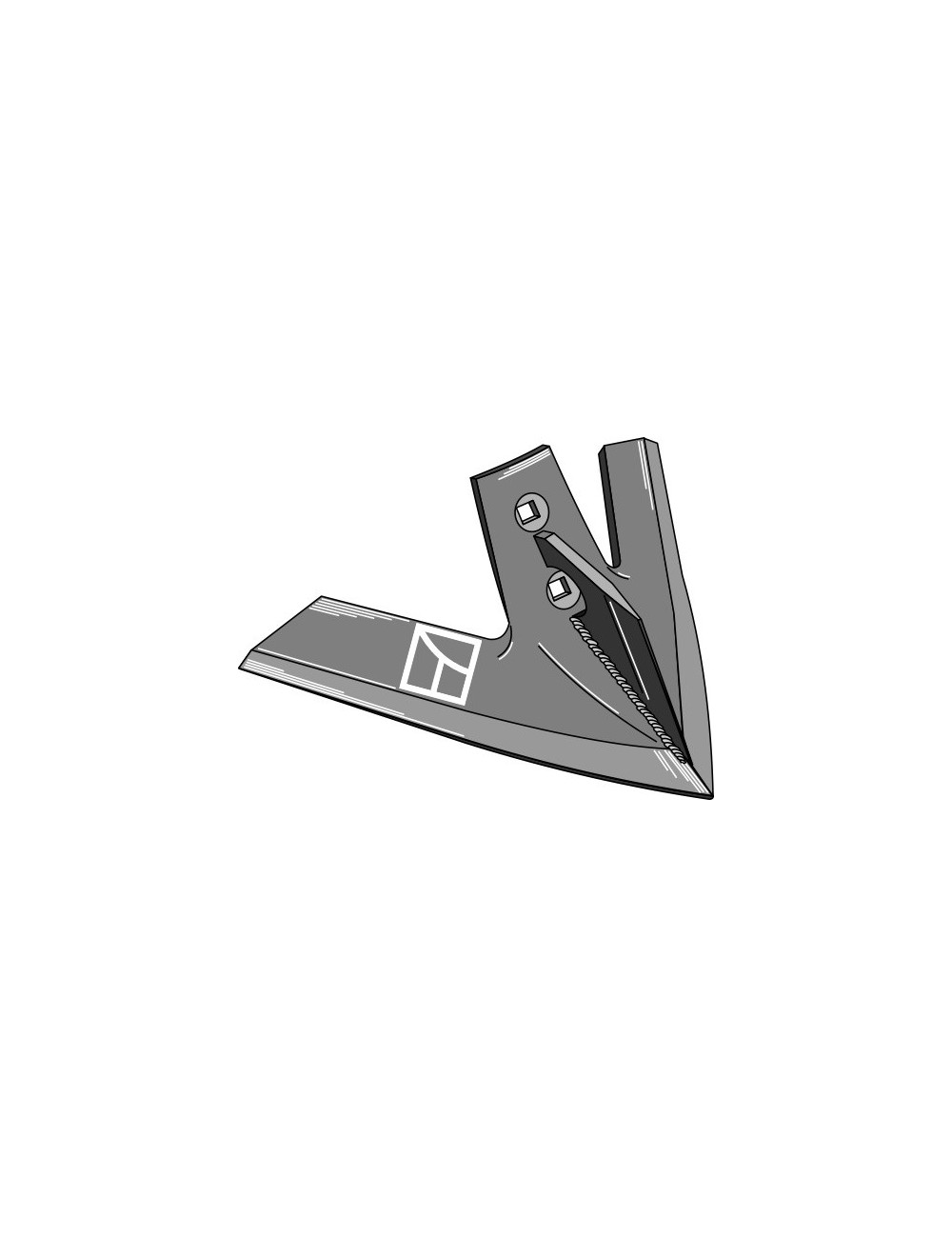 Soc triangulaire avec coutre de découpe