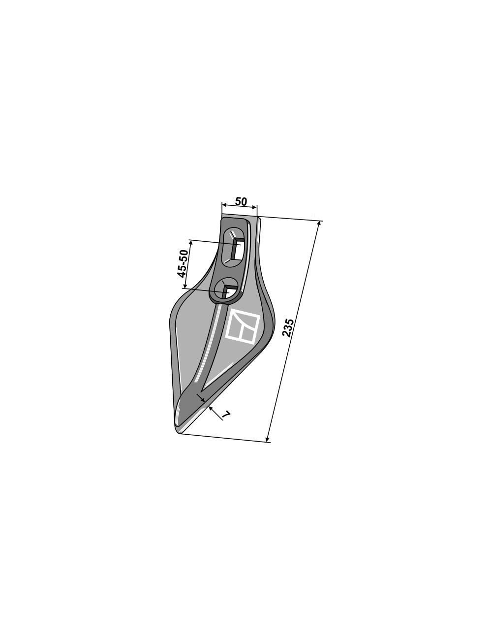 Soc triangulaire "OTMA" 120mm