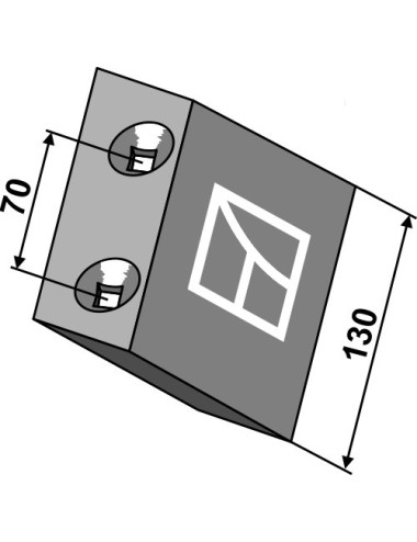 Aileron à soc court - droite