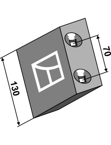 Aileron à soc court - gauche