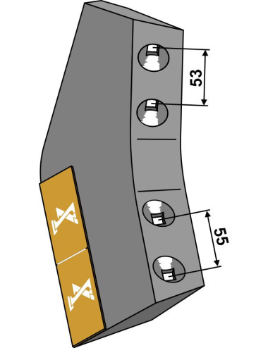 Aileron à soc long - Carbure - gauche