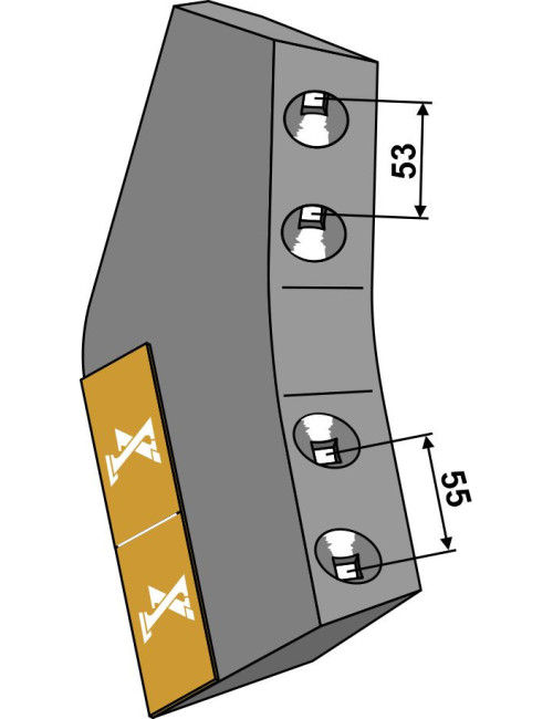 Aileron à soc long - Carbure - gauche