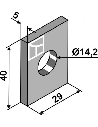 Plaque anti-dommages Ø14,2