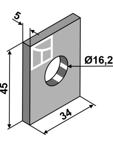 Plaque anti-dommages Ø16,2