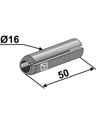 Goupille mecanindus Ø16x50