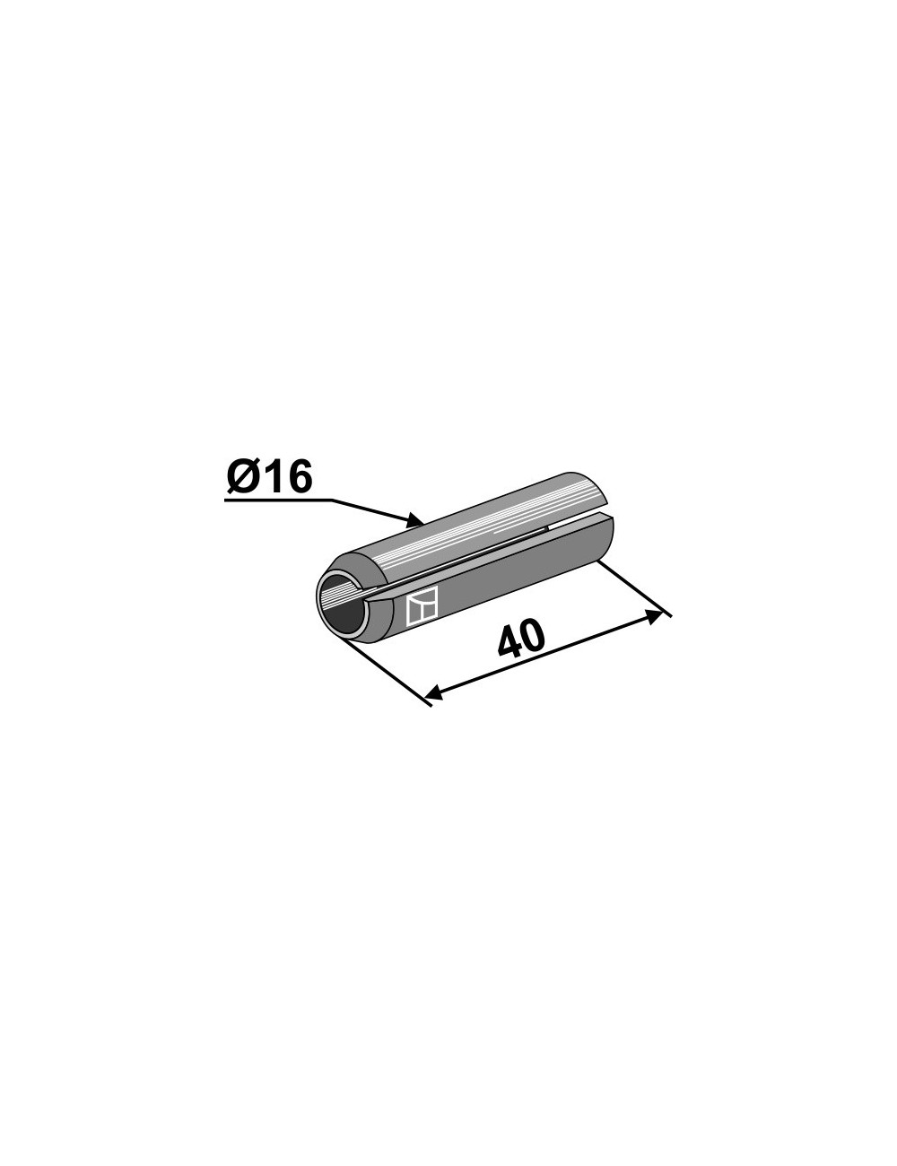 Goupille mecanindus Ø16x40