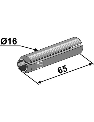 Goupille mecanindus Ø16x65