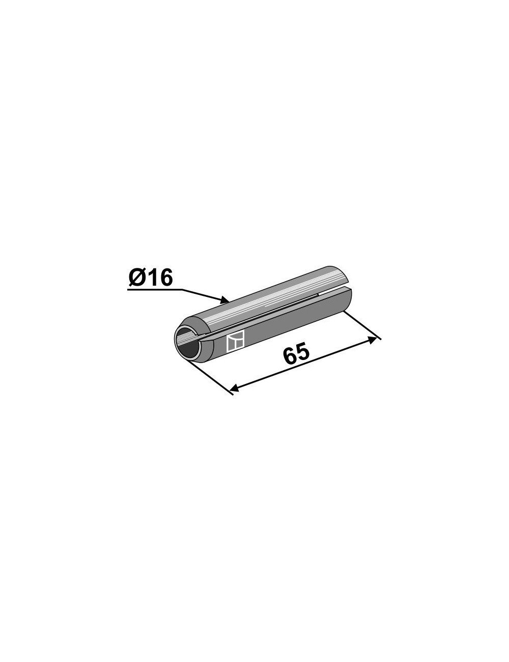 Goupille mecanindus Ø16x65