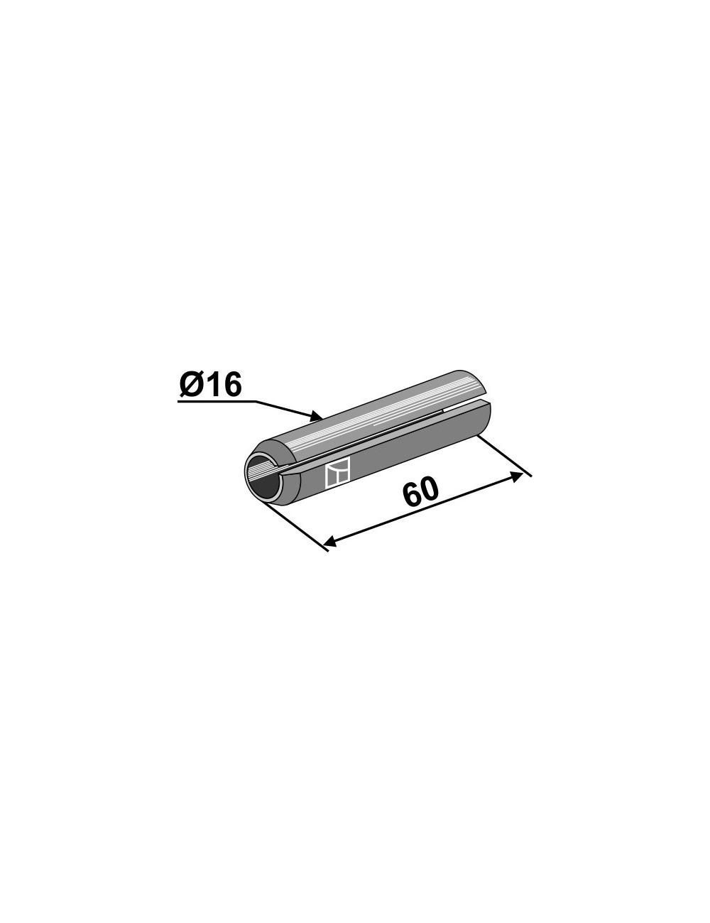 Goupille mecanindus Ø16x60