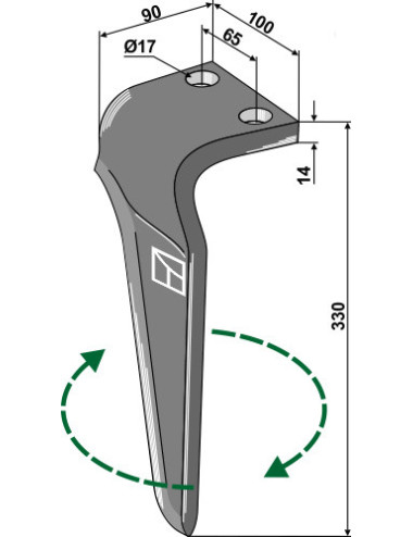 Dent pour herses rotatives,...