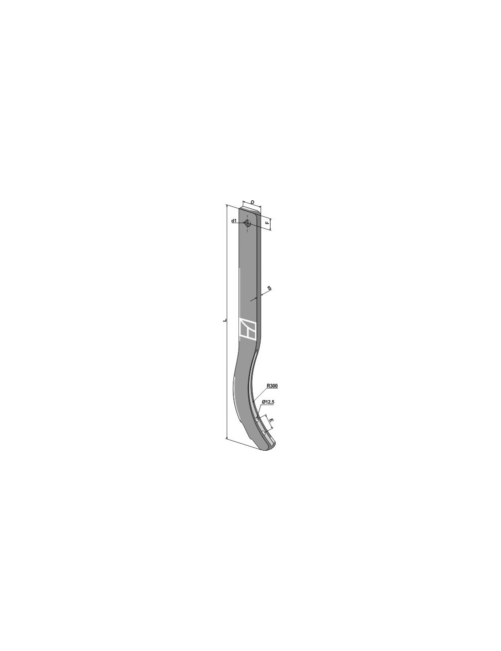 Dent de cultivateur - 810mm