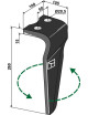 Dent pour herses rotatives, modèle gauche